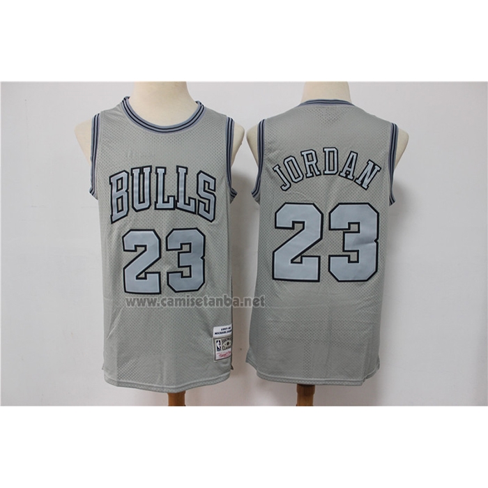 Camiseta Chicago Bulls Michael Jordan #23 Mitchell & Ness 1997-98 Gris